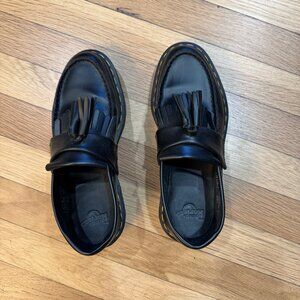 NWOT  Dr Marten Adrian Yellow Stitch Leather Tassel Loafers